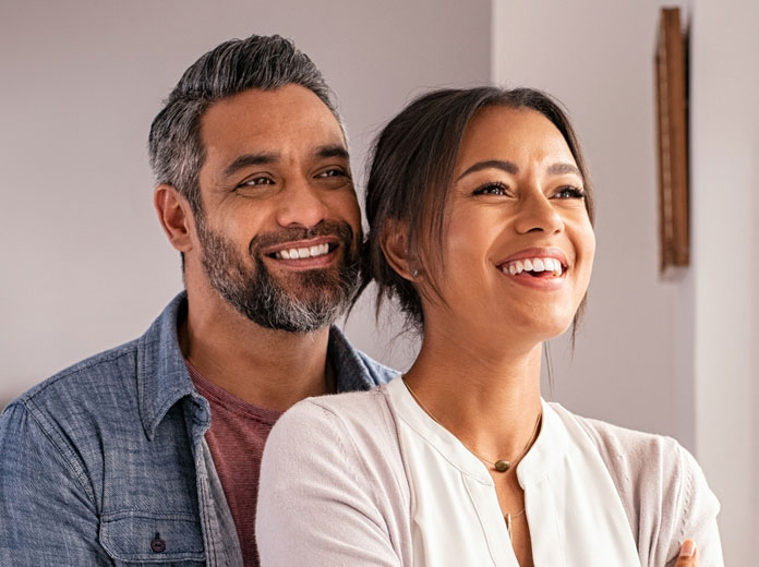 smiling couple